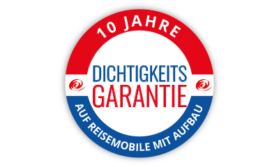 10 Jahre Dichtigkeitsgarantie auf Reisemobile mit Aufbau