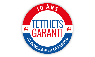 10 ars tetthets garanti pa bobiler med overbygg