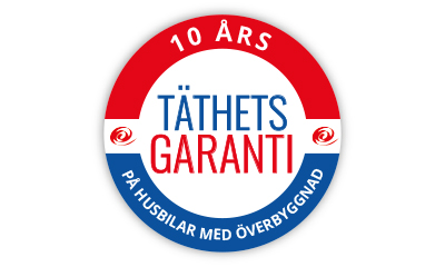 10 ars täthets garanti pa husbilar med överbyggnad